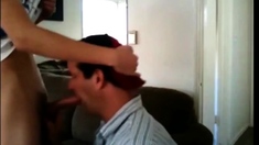 Sucking a neighbor's cock and he cums on my face