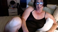 Granny solo playing masturbation