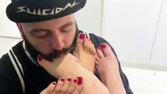 Maitresse Madelines solo foot fetish POV