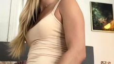 Solo ladyboy masturbation