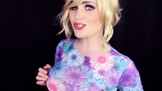 Amateur blond girl with big boobs getting fucked