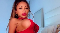 Big boob brunette masturbates on webcam
