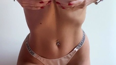 Big Boob Brunette Masturbates On Webcam