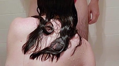 Brunette MILF sucks and fucks a big cock