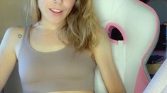 Blonde Teen Solo Masturbating On Webcam