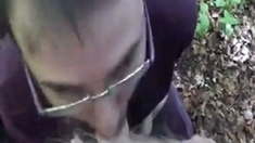 Bear Cub Blows a Load in His Mouth and Swallows