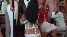 Blonde milf group sex