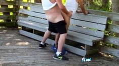 Mature Gay Couple Has Interracial Bareback Sex Outdoors