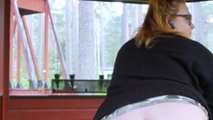 blond and her solo masturbation