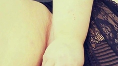 Amateur Bbw Shaved Pussy Solo Masturbation With Dildo