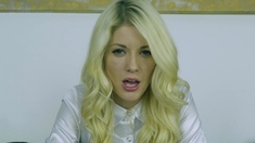 Busty blonde babe goes crazy jerking