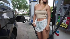 Amateur Blonde Fucked In Public Bathroom