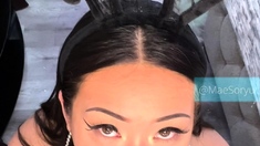 Amateur asian toyer toying at home