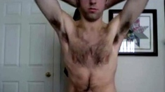 Hairy Guy Jerks Off, Showing Off His Hairy Asset