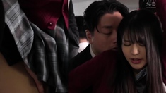 Japanese Asian mama being fingered by her husband