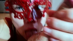 Redhead Teen Gives Sloppy Blowjob - Amateur POV Cumshot