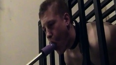 Mouth Training: Sub Twink's Toy Play with an Older Dom
