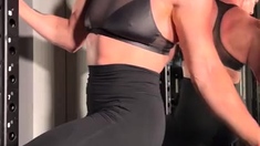 Blonde Babe Britney Braces Solo Dildo Masturbation