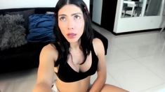 Tattood Shemale Tranny Plays With Ass During Masturbation
