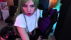 Curly Blonde Teen Records Solo Dildo Masturbation More At