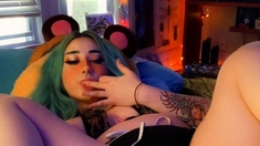 Horny amateur cam girl masturbates with her adult toy