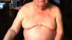 Grandpa Stroke On Webcam