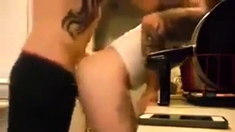 Gay Lovers Fuck In Kitchen